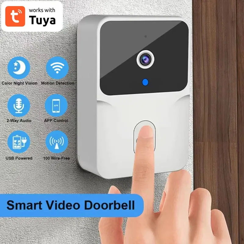 Smart Visual Doorbell Wireless Remote Home Security Monitor Video Intercom HD Night Vision Snapshot COD Available