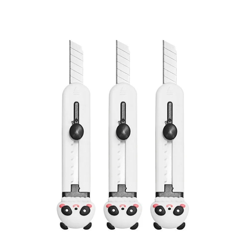 

Милый мультяшный медведь, мини-универсальный нож, маленький нож для распаковки, студенческий портативный нож для резки бумаги, выдвижной нож, канцелярские принадлежности, подарок