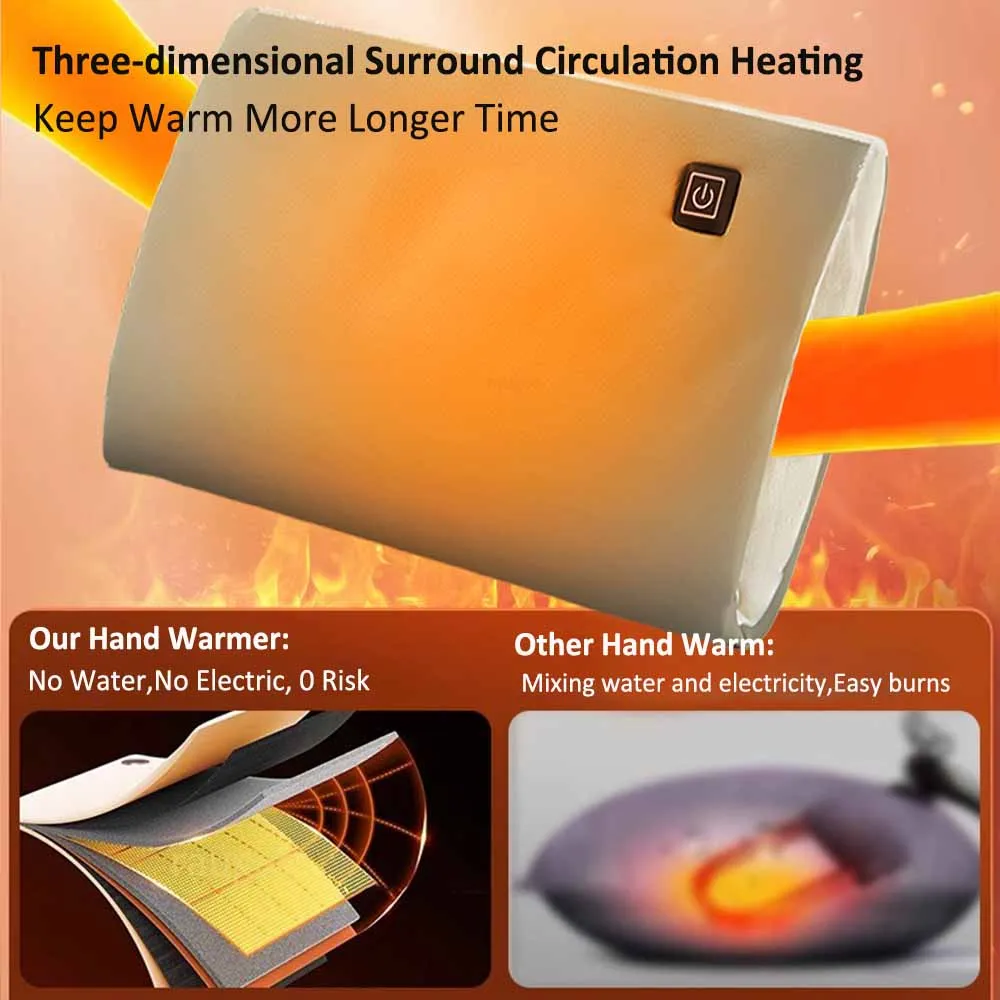 Hand Warmer Electric Heating Pad Portable Rapid Heating Mat For Foot Legs Waist Multifunctional Waterproof Warm Hand Pocket