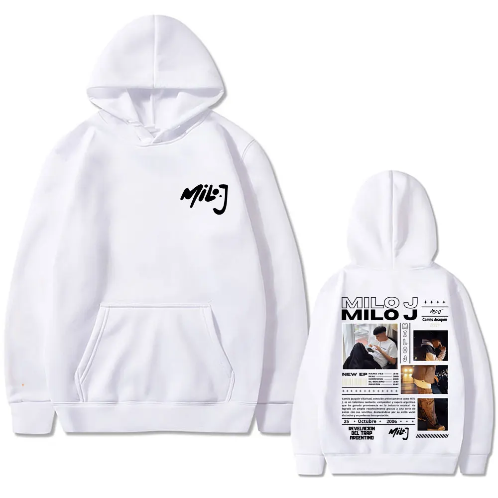 Rapper Milo J 111 Album Graphic Hoodie Men Women Hip Hop Fashion Oversized Hooded Sweatshirt Men's Casual Fleece Cotton Hoodies