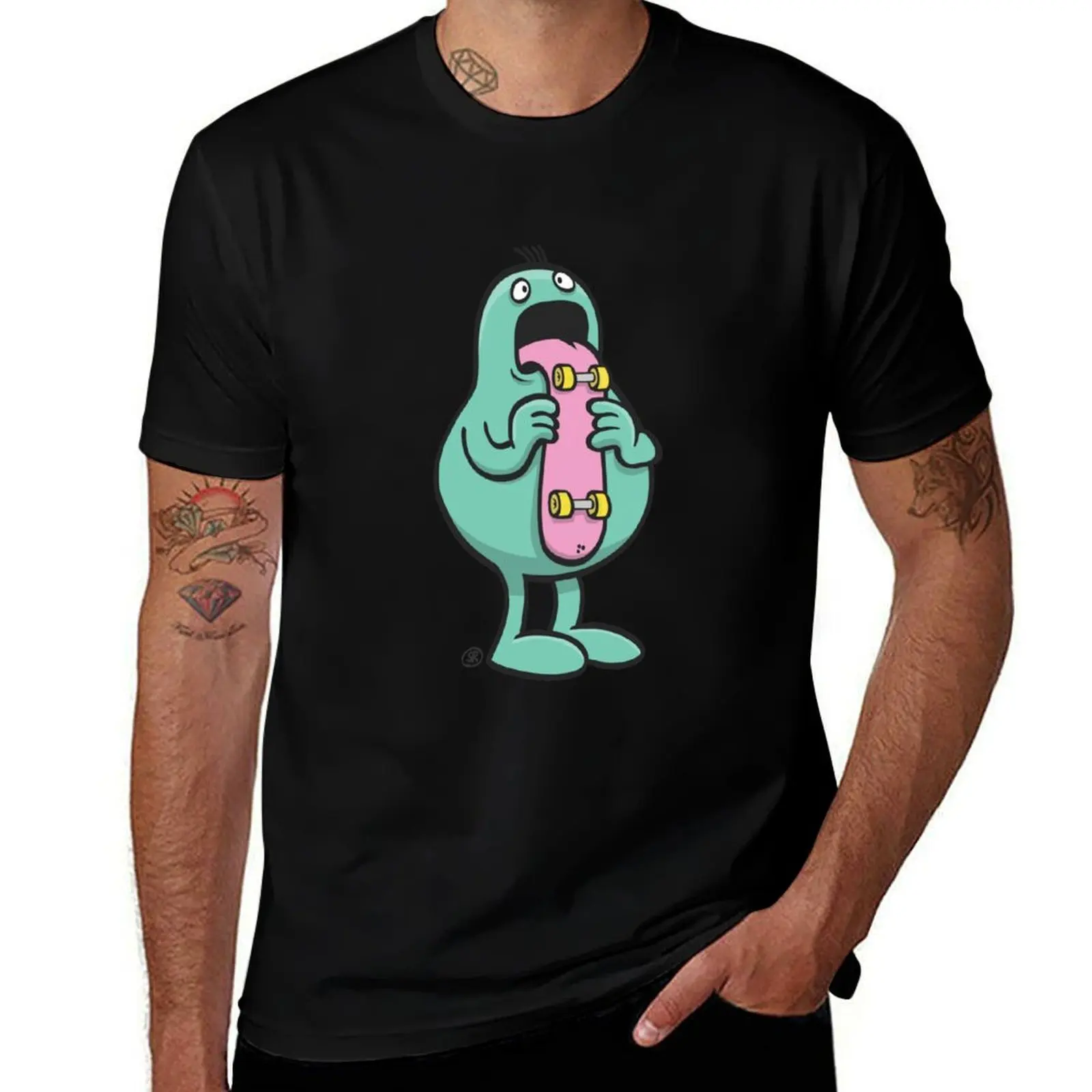Skate language T-Shirt Big Size Short Sleeve Tee for Men