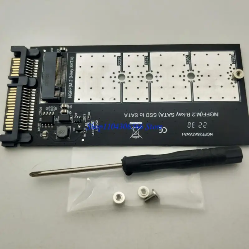 02DD MSATA to 7Pin SATAs Extension Adapter Mini SATAs to SATAs Card Converters Card