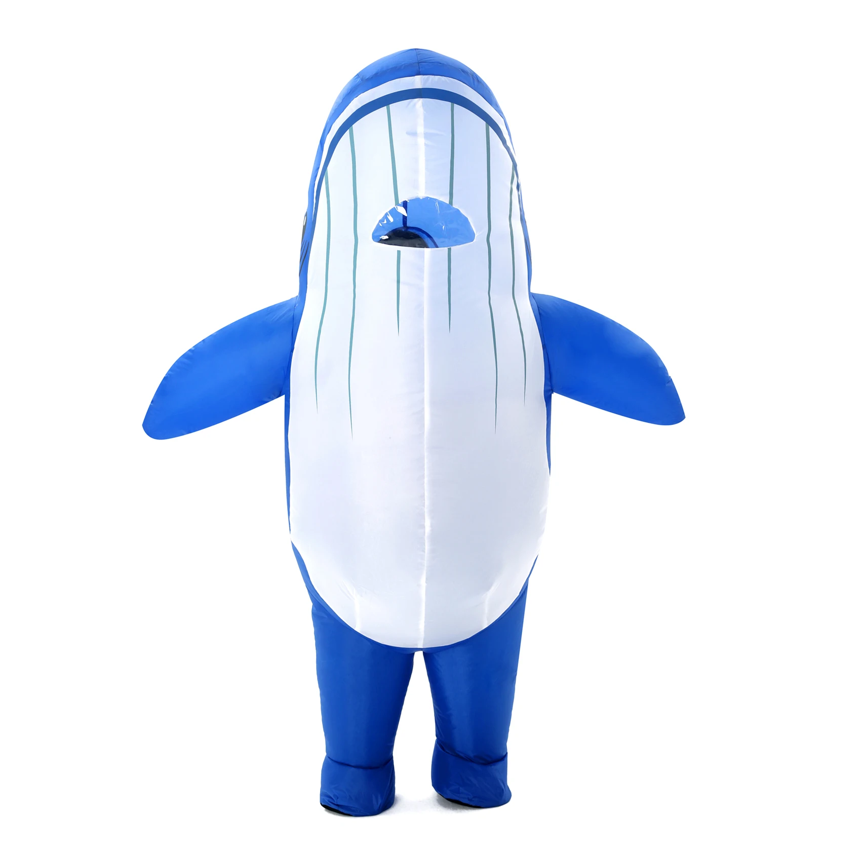 blue whale fancy dress Inflatable Costume Full Body Blow Up Halloween Ocean Costume Outfits for Street Performances & Various Theme Parties Size:12MON MissionaryMall | Sisters | N879SMB The matching headgear features