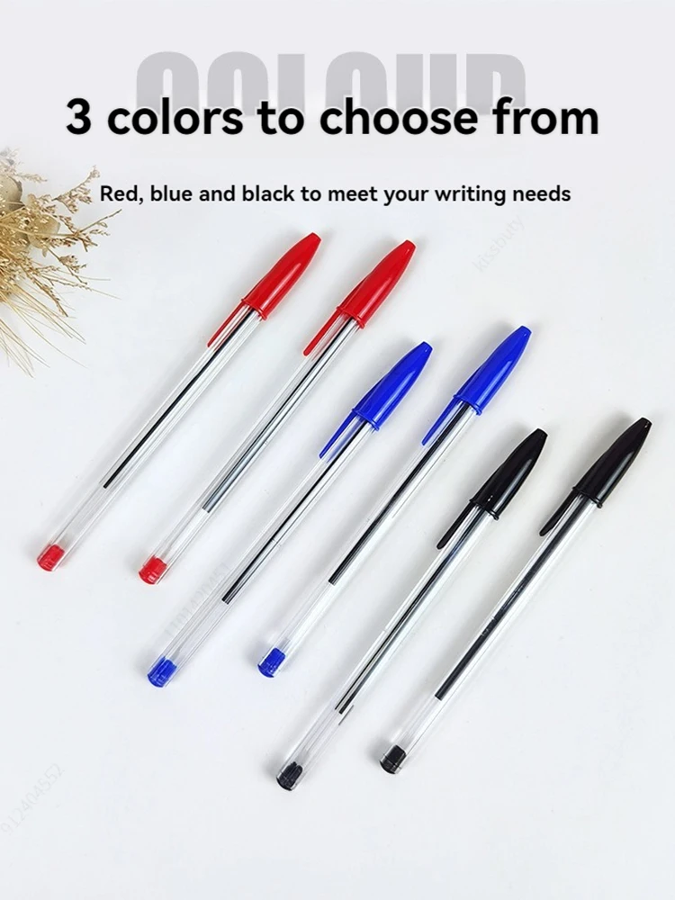 Comfort balpen, medium punt, 1,0 mm, voor soepel schrijven en journaling, zwart/blauw/rode inkt, 10/15 stuks - afbeelding 2