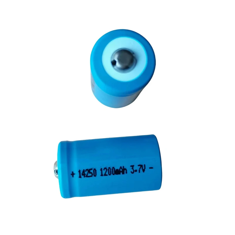 Replacement battery 14250 3.7V 1200mAh rechargeable lithium battery green external line penlight rechargeable battery