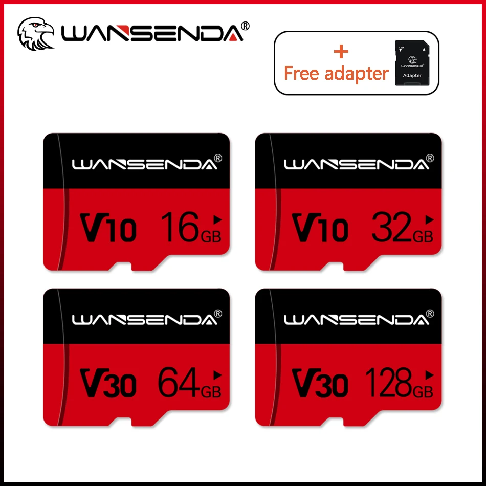 

WANSENDA New TF Card 4GB 8GB 16GB 32GB 64GB 128GB Memory Card Mini Card with Free Card Adapter for Android Smartphone/Tablet