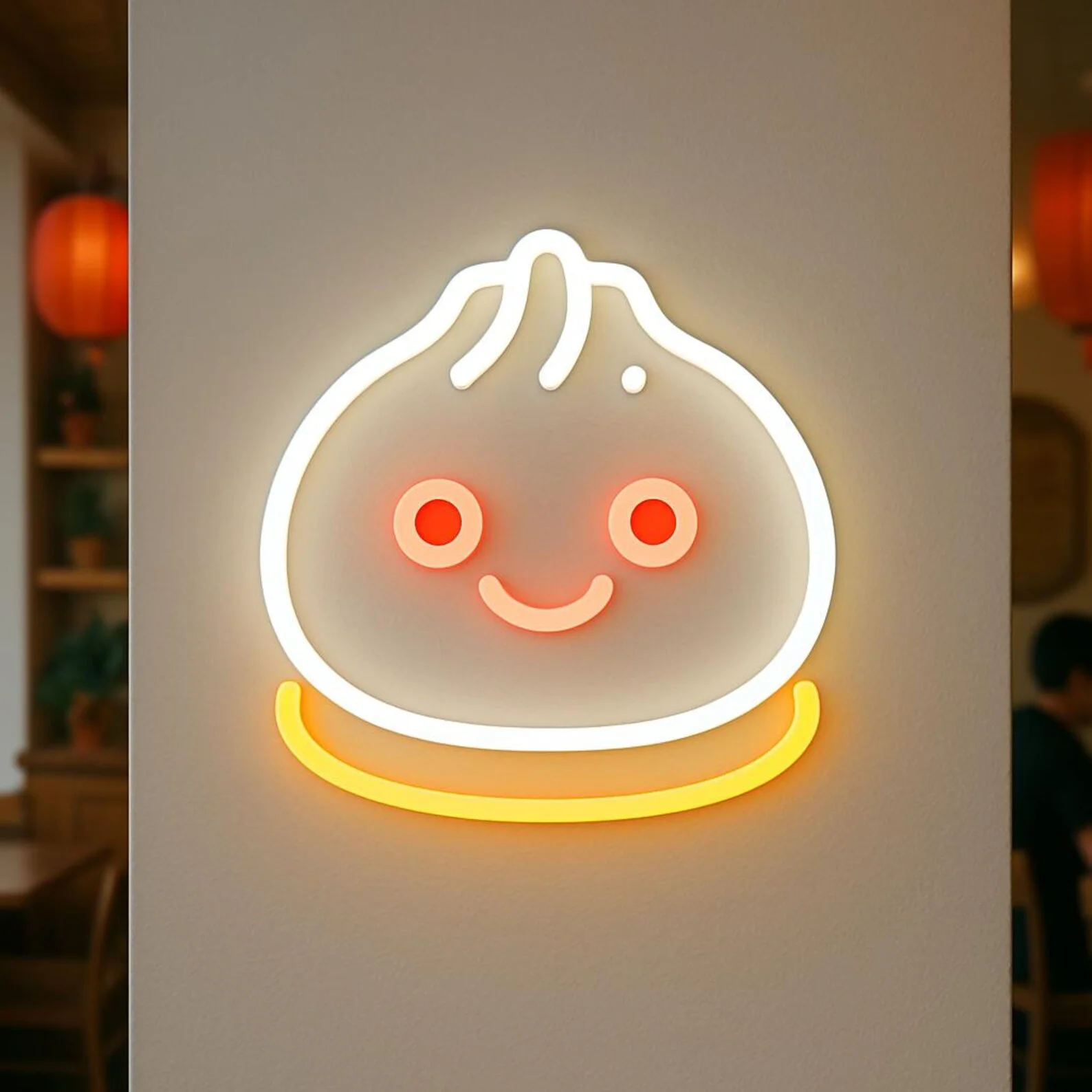 

Неоновая вывеска Baozi, свет азиатских ресторанов и кафе, кухонная светодиодная вывеска, идея подарка для шеф-повара, неоновый декор булочек на пару