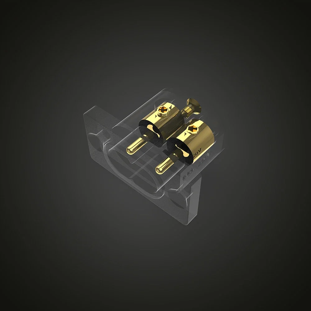 Viborg VI08G IEC320 C7 Power Socket Connector 24k Gold Plated Pure Copper AC 250V 2.5A Gold Plated Plug AC Power Outlet Connecto