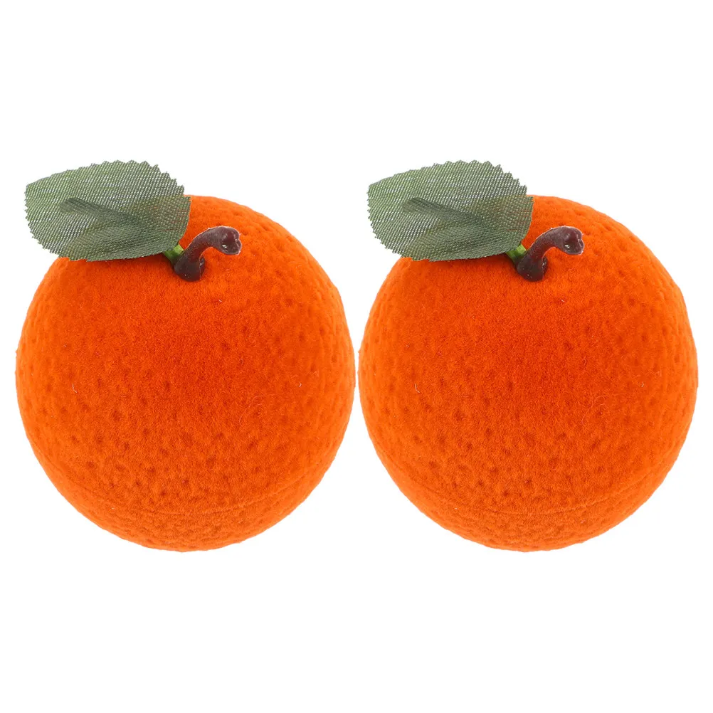 

2Pcs Fruit Ring Box Mini Orange Shaped Jewelry Box Small Storage Case for Ring Earrings Ear Studs Cute Gift for Holidays