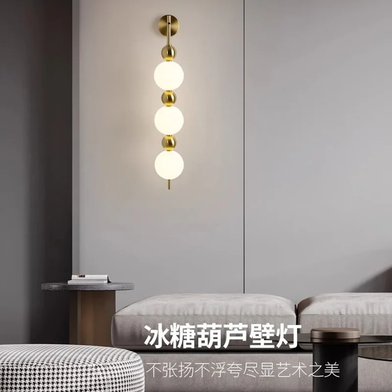 Creative Chinese Tomatoes on sticks shaped wall lamp, led wall lamp in the living room, bedroom, staircase and corridor