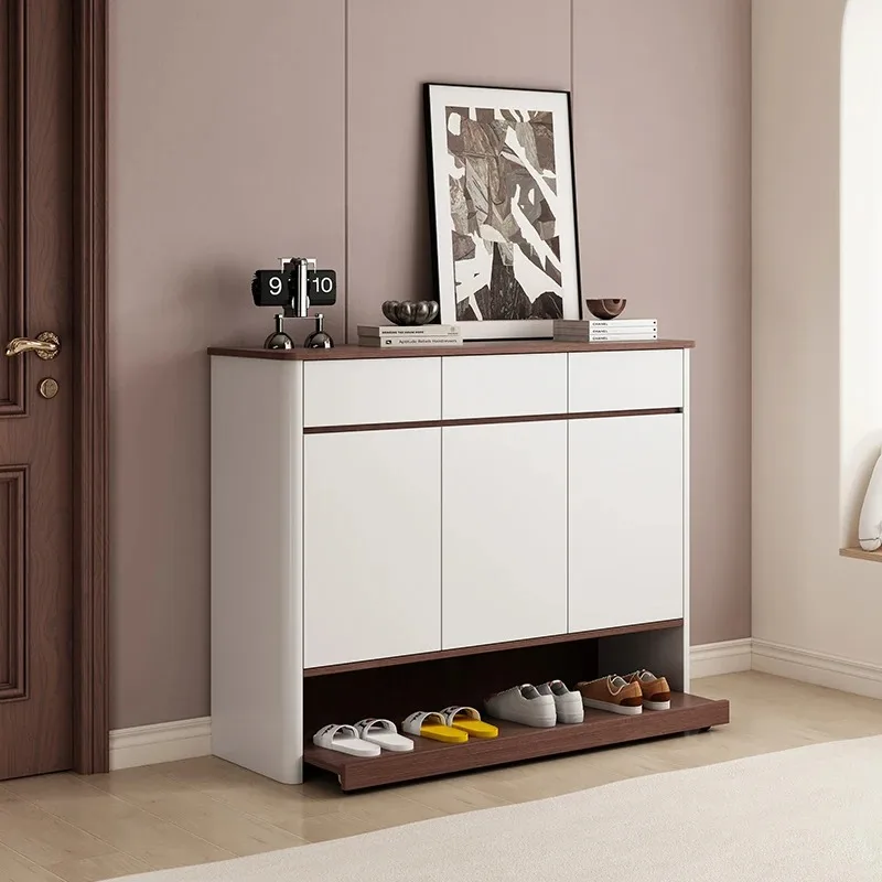 

Creative Wooden Shoe Cabinet Room Decor Aesthetic Modern Designer Creative Shoe Shelf Unique Modern Muebles Salon Furniture