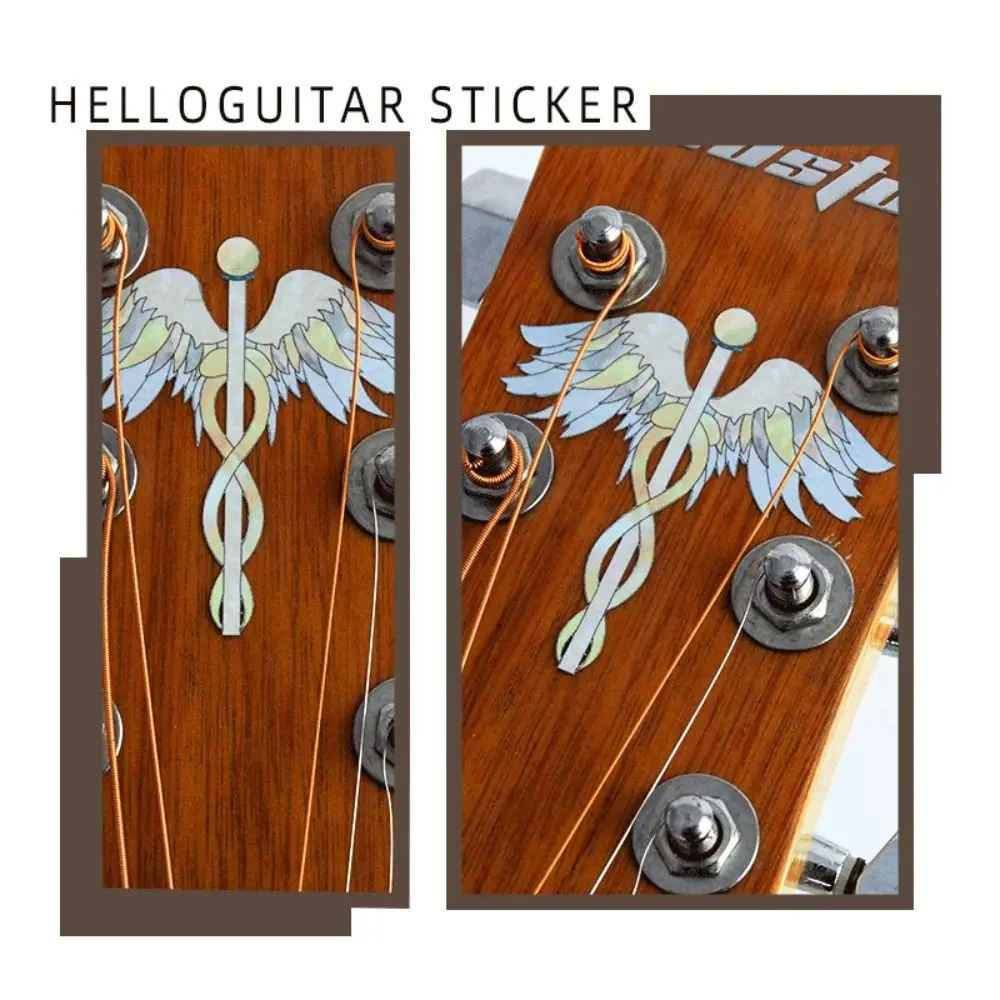 Novelty Guitar Head Sticker DIY PVC Guitar Panel Sticker Personalise Inlay Sticker Guitar Headstock Decal Guitar Beginner Gifts