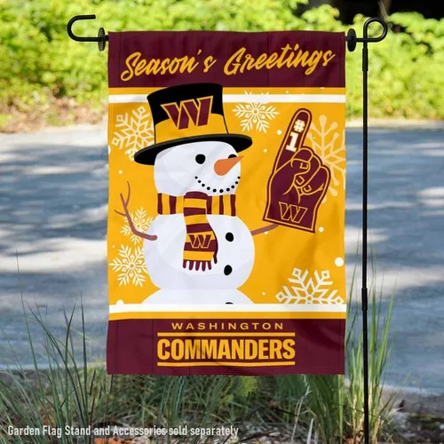 Washington Commanders Holiday Winter Snow Flag Graden Flag uua