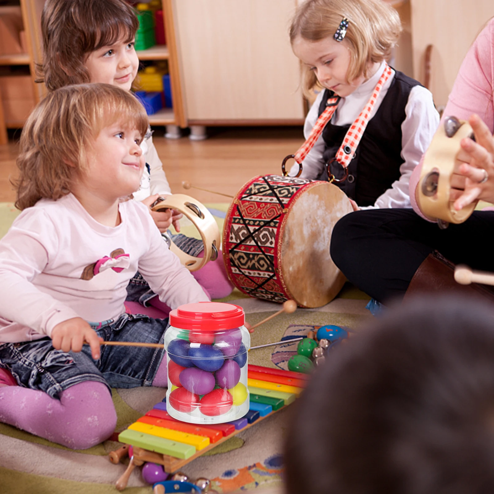 

20 Pcs Egg Shakers for Babies Percussion Sand Musical Instruments Colorful Plaything Toddler