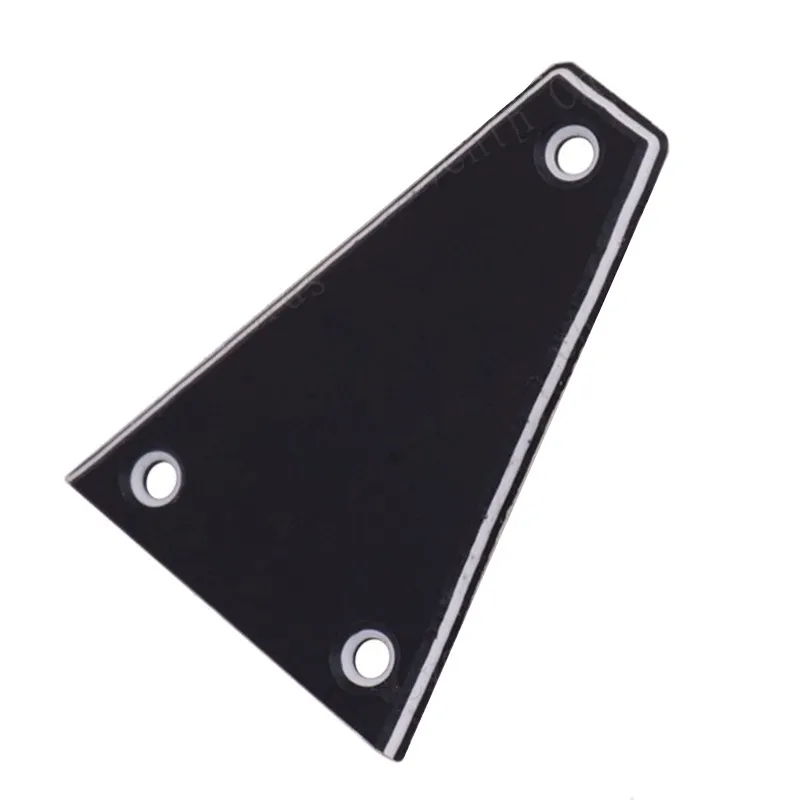 1Pcs Trapezoid  Electric Guitar Neck Black Plastic Truss Rod Cover Parts Accessories