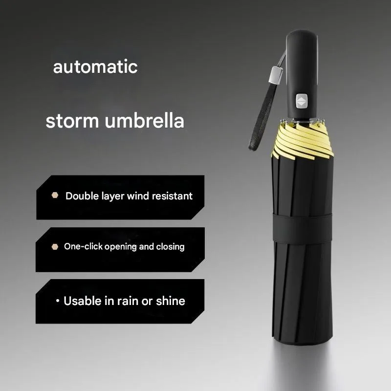 

Fully Automatic Sun Umbrella Reinforced Enlarged Thickened Sunny and Rainy Dual-use Folding Sun Protection Car-mounted Umbrella