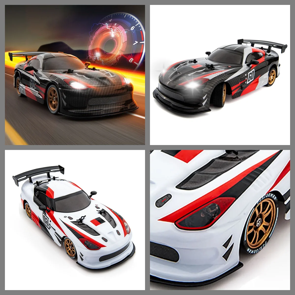 

Пластиковый 4×4 RC Drift Car 1/16 2.4G Q116 Гоночный дрифтер с радиоуправлением и 370 матовыми светодиодными фонарями, готовая к работе модель