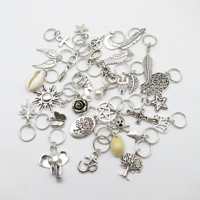 5pcs Hair Braid Dread Dreadlock Beads Clips Charms African Braids Cuffs Rings Hip Hop Style Jewelry Dreadlock Clasps Accessories