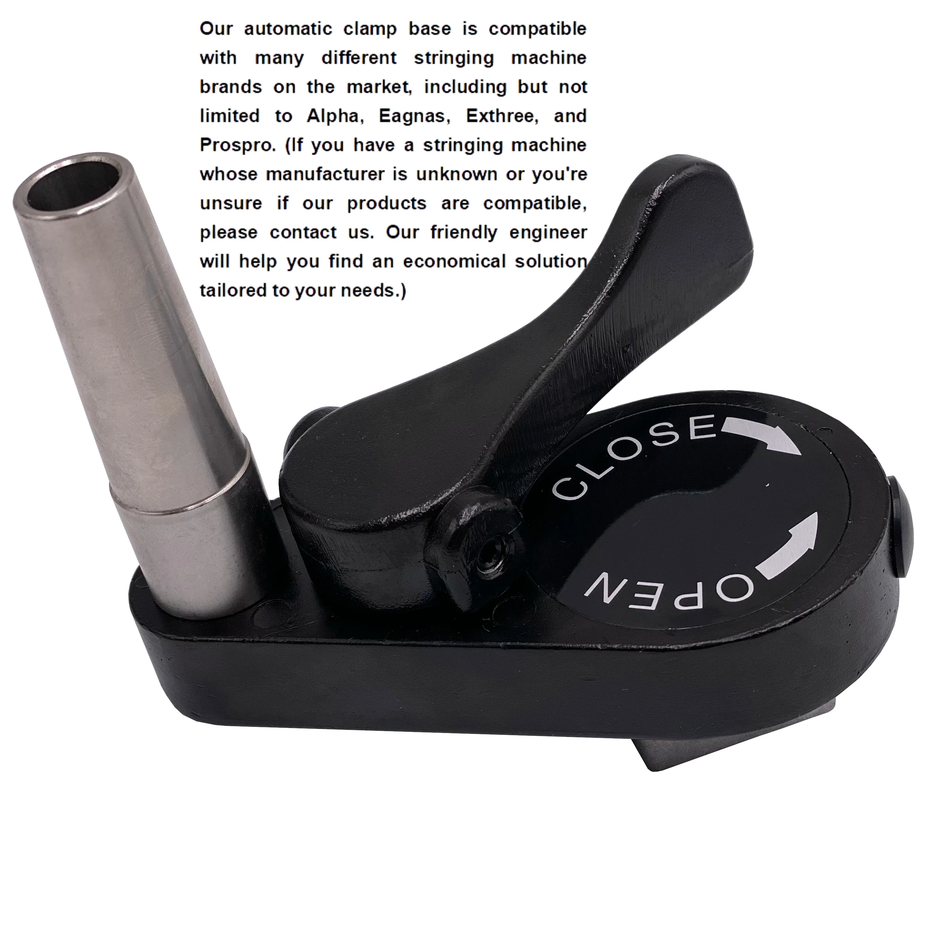 

For AEF Stringing Machine - Tennis & Badminton - Black Clamp Base - 12.0 / 12.2 mm