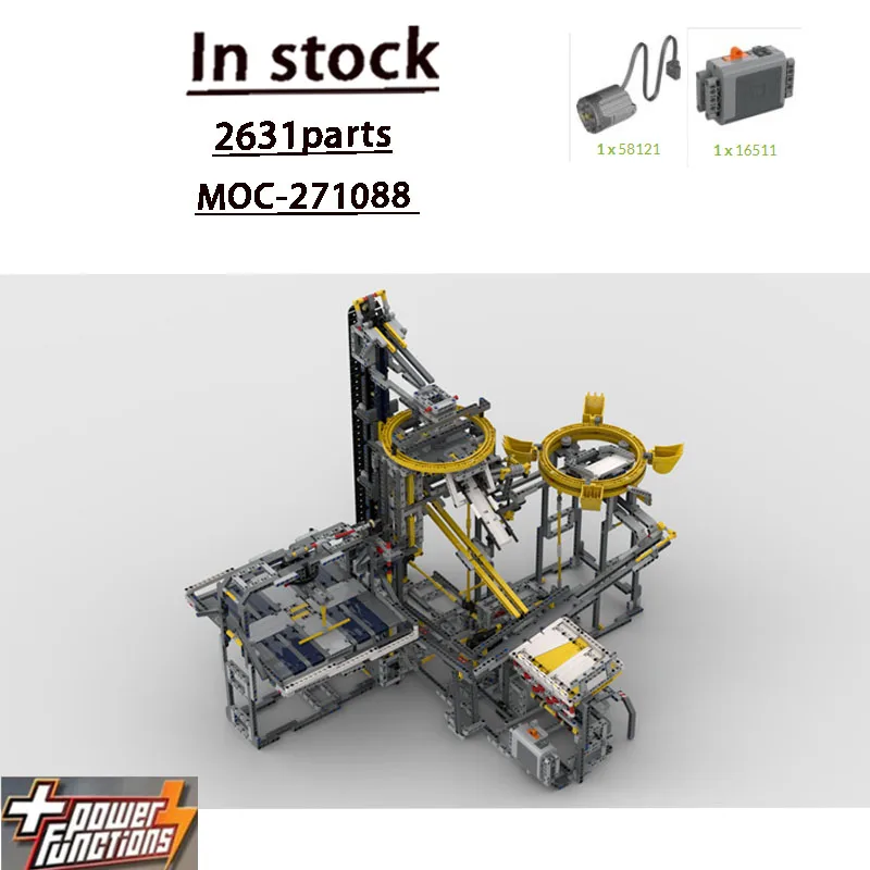 MOC-271088 Heavy Mining Dual-Screen Vibrating Deck Conveyor Building Block Model, 2631 Parts, Birthday and Christmas Toy Gift