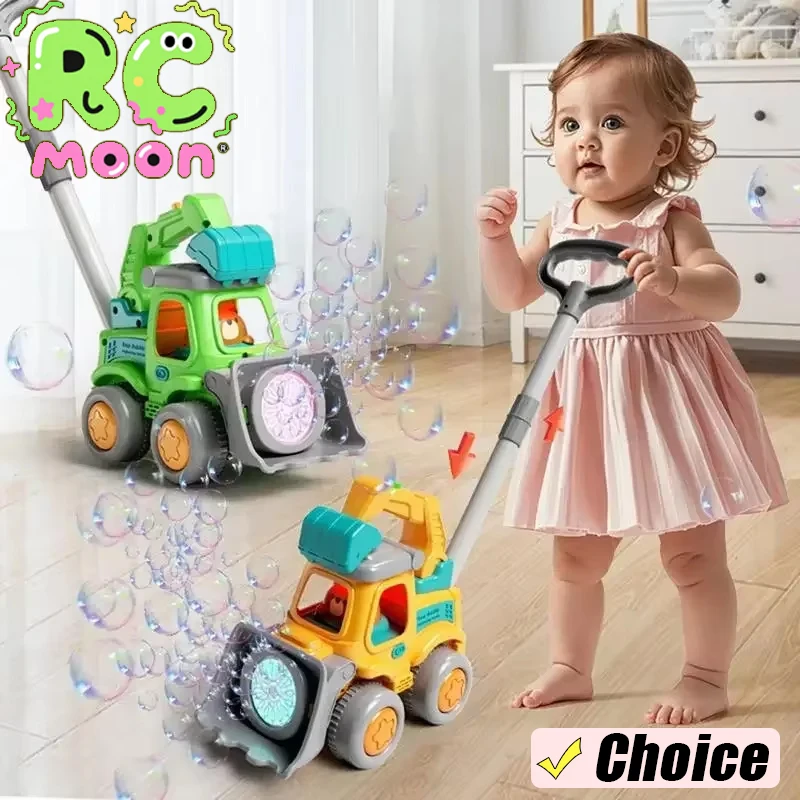 Carrinho de bolhas máquina cortador de grama luz automática bolhas de sabão carro elétrico jogos de festa ao ar livre crianças brinquedos para crianças