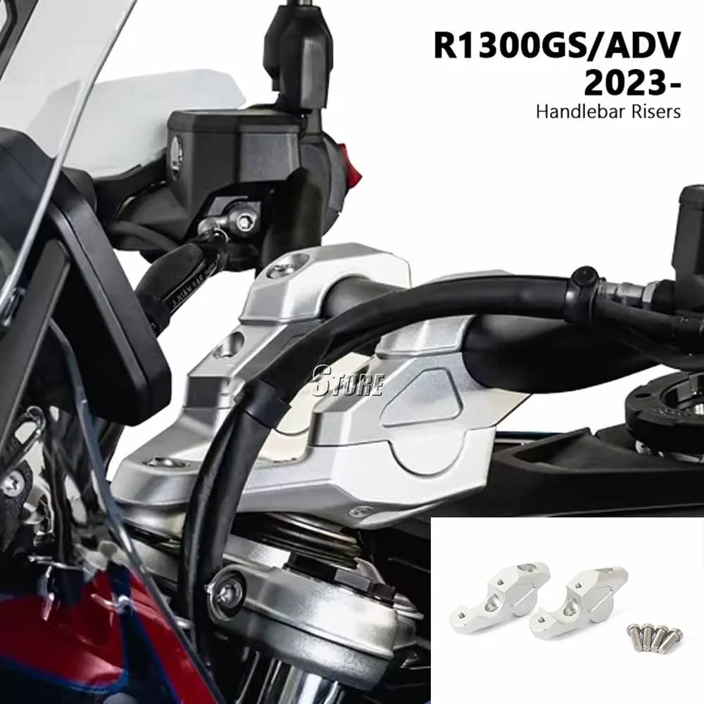

R1300GS ADV Accessories Handlebar Risers Clamps For BMW R1300GS Adventure R1300 GS CNC Height Increaser Extension Clip 2023 2024