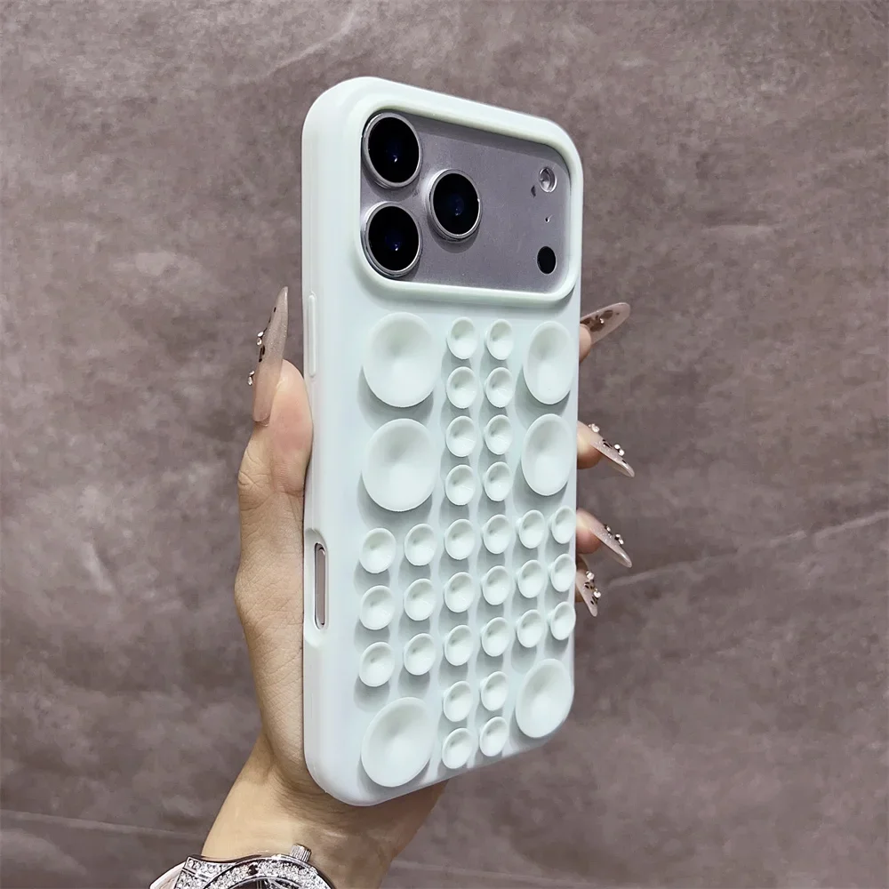 Runde Saugnapf-Silikon-Handyhülle für iPhone 18 17 16 Pro 15 14 13 Max, starke Adsorption, multifunktionale stoßfeste Hülle – Detail 12