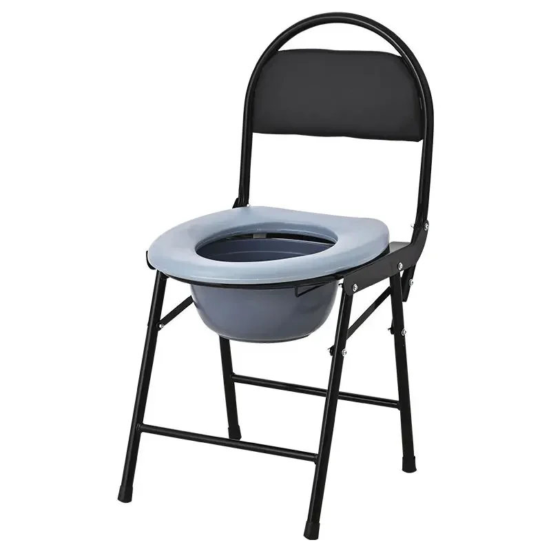 High grade folding and movable potty chair for the elderly