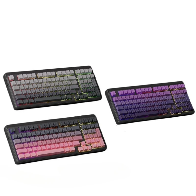 

A98 professional version mechanical keyboard game e-sports three-mode wireless keyboard transparent keycap mechanical shaft