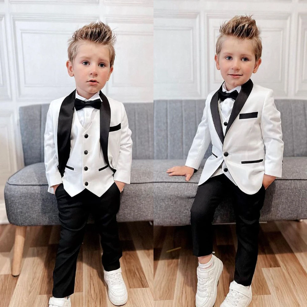 

Wedding Events The Boy Gentleman Suit Long Sleeves Buttons Suits High Quality Tie Sale Custom Made Formal Boy's Wear