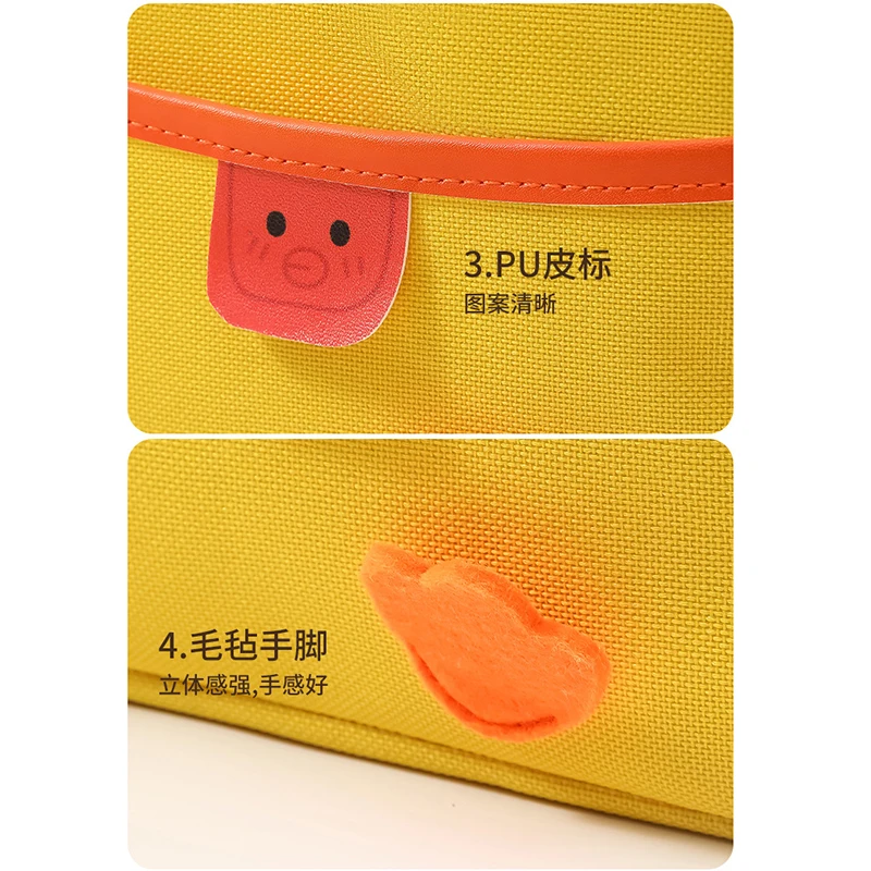 New Cartoon Lunch Bag Women Kawaii Duck Thick Thermal Food Storage Bags bambini borse per alimenti isolate di grande capacità