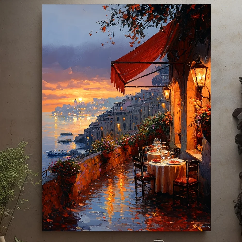 

500/1000/1200/2000PCS Puzzles for Adults Sunset Scenery in Italy,Jigsaw Puzzles Brain Games Gifts Home Decor
