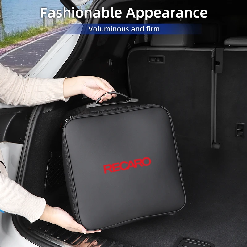 

EV Car Charging Cable Storage Box Electric Vehicle Charger Cables Carry Bag For Recaro Racing Auto Accessories