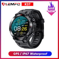 LEMFO K37 Smart Watch 1.32'' Full-touch Screen Smartwatches GPS Navigation IP67 Waterproof Fitness/Health Monitor Smart Watch