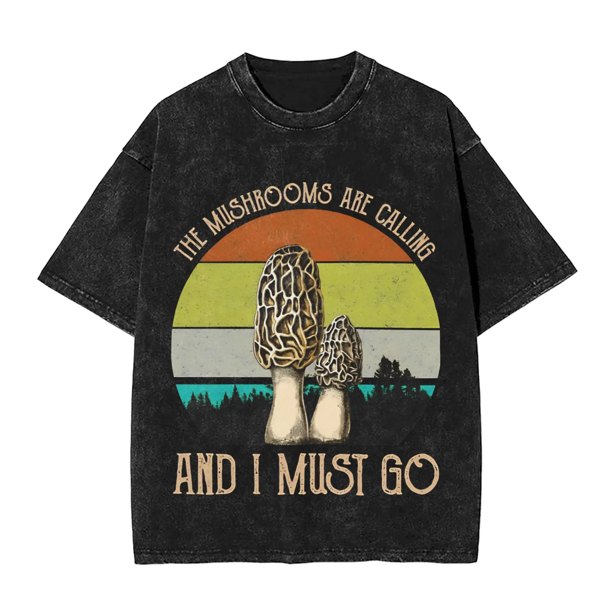 Summer Mushrooms Are Calling Washed Shirt Merch Oversize T-Shirts  Men Women Tees