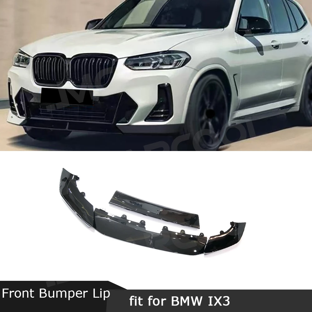 

Front Lip for BMW ix3 2022+ Bumper Chin Spoiler Side Splitters Flaps Bumper Extension Cover Body Kits Facelift Accessories ABS