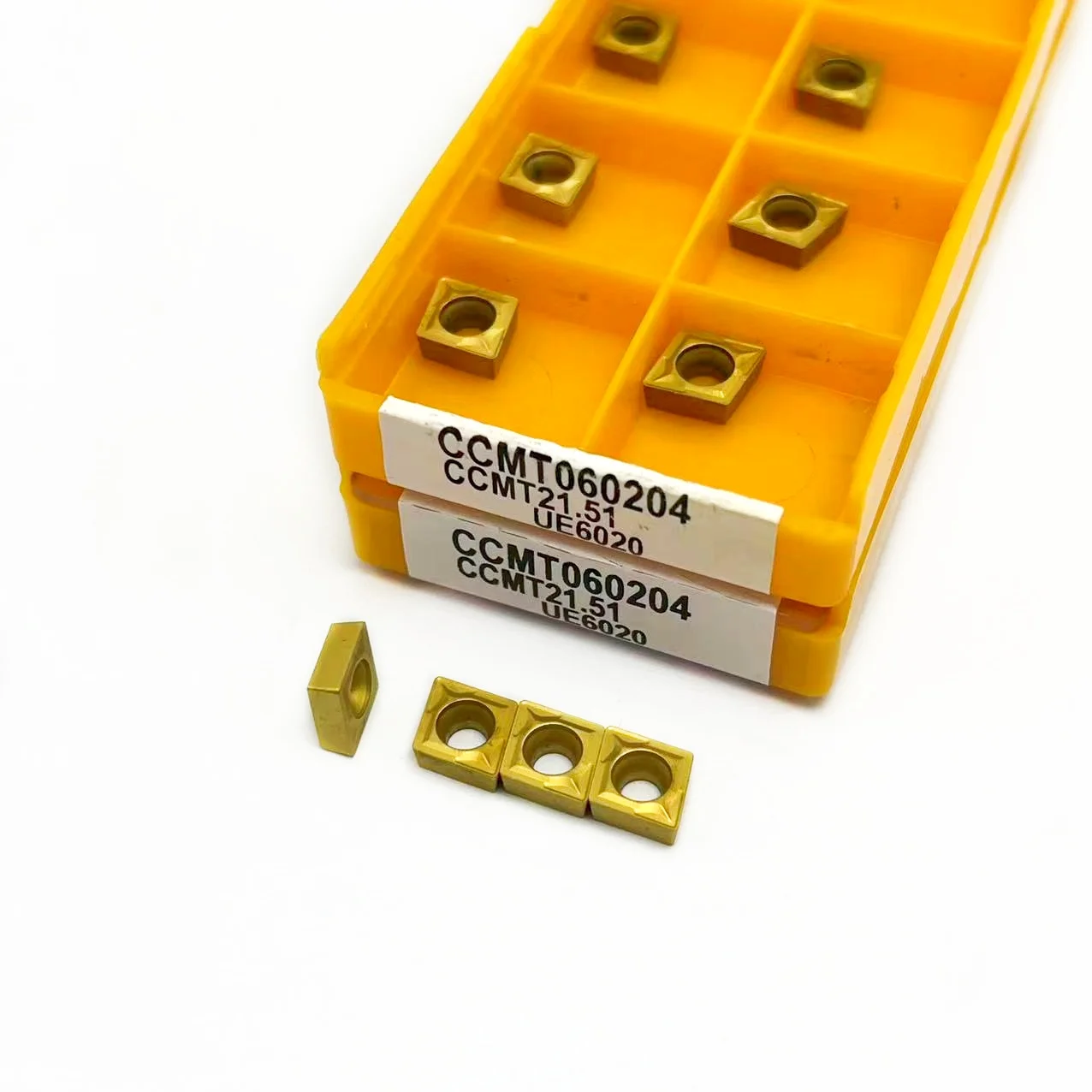 ใบมีด CCMT 060204   VP15TF UE6020 คาร์ไบด์แทรก CCMT เครื่องตัดเครื่องกลึง CNC เครื่องมือสําหรับสแตนเลส CCMT 060204   วีพี15TF UE6020