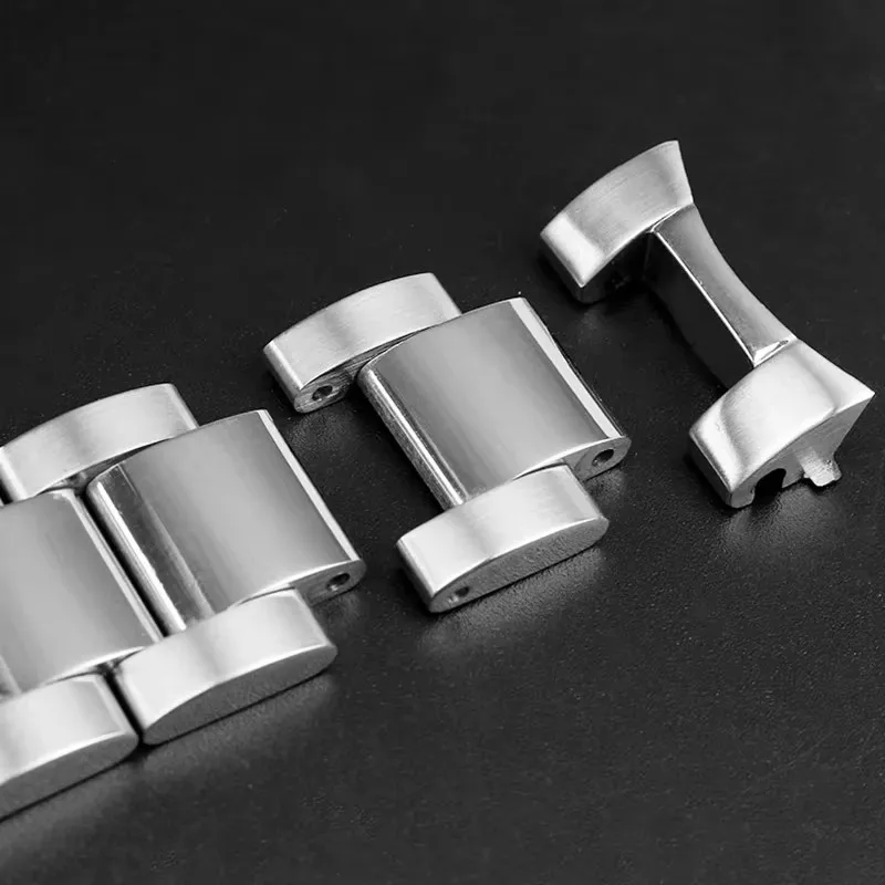 حزام ساعة من الفولاذ المقاوم للصدأ عالي الجودة 21 ملم لساعة لونجين هيدرو كونكويست كونكويست L3.781 782 642 حزام ساعة فضي صلب