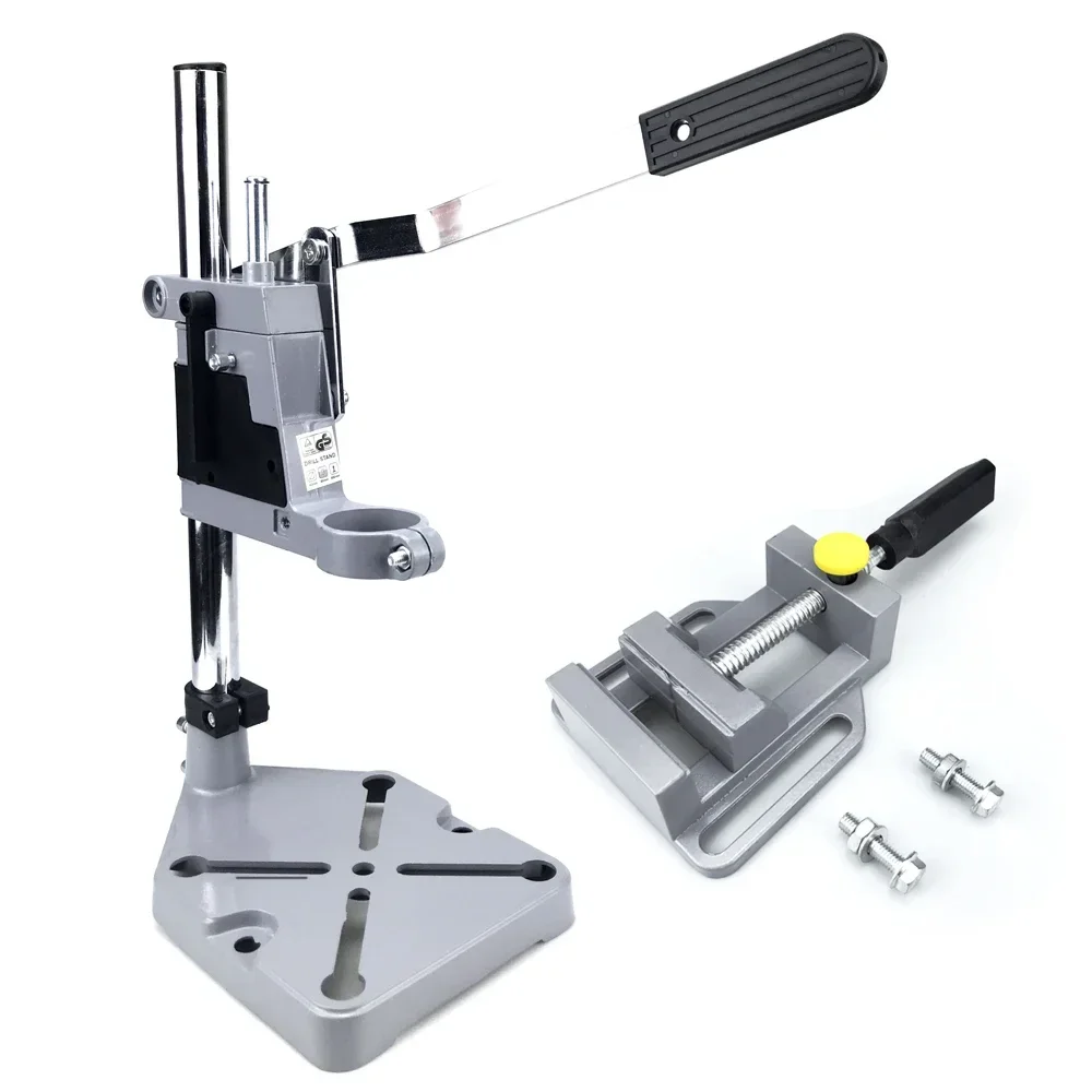 Multi-function Electric Drill Stand Woodworking Drilling Positioning Table Bench Drill Holder Mini Vice Pliers Bench Clamp