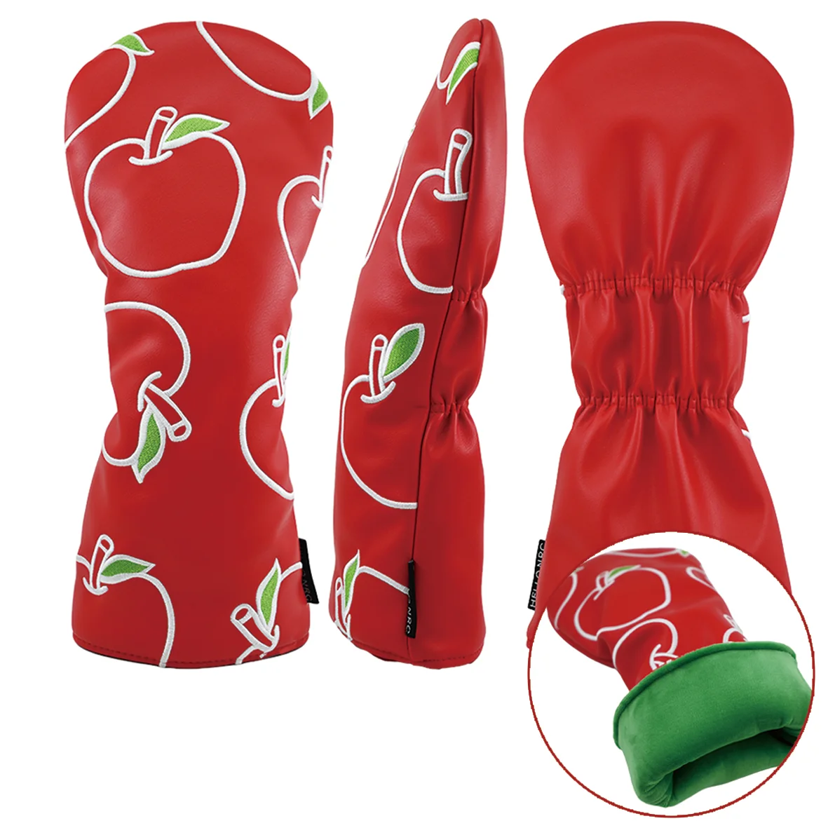 3 шт. чехлы на голову для гольфа для водителя и леса — (стиль фруктов), чехол из искусственного материала премиум-класса