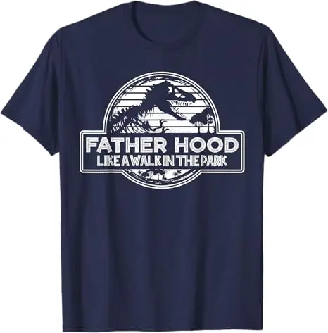 Vaterschaft ist wie ein Spaziergang im Park Retro Dinosaurier Papa T-Shirt Y2k Herrenmode Vatertag Ehemann Papa Geschenk Neuheit T-Shirt Tops – Detail 7