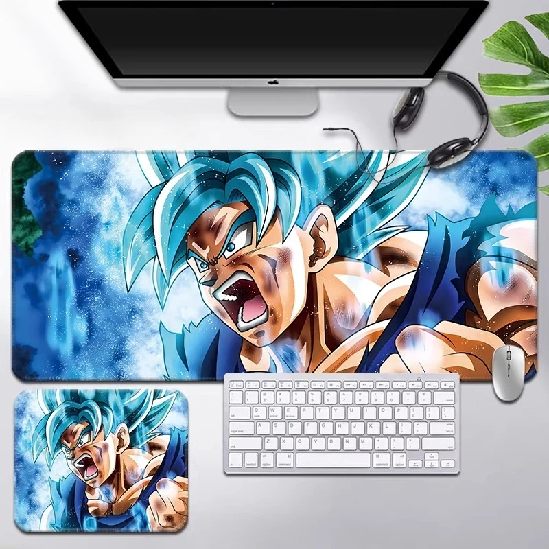 New Super Saiyan Animation Peripheral Dragon Ball Leather Mouse Pad HD Printed Son Goku Super Gaming Keyboard Office Desk Pad