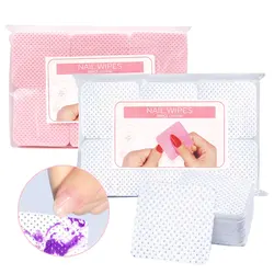 300 PcsNail Polish Removal Wipes Nail Cleansing Pads, Easy Removable Gel Disposable Cotton Wipe Pads UV Gel Non-Woven Nail Pads