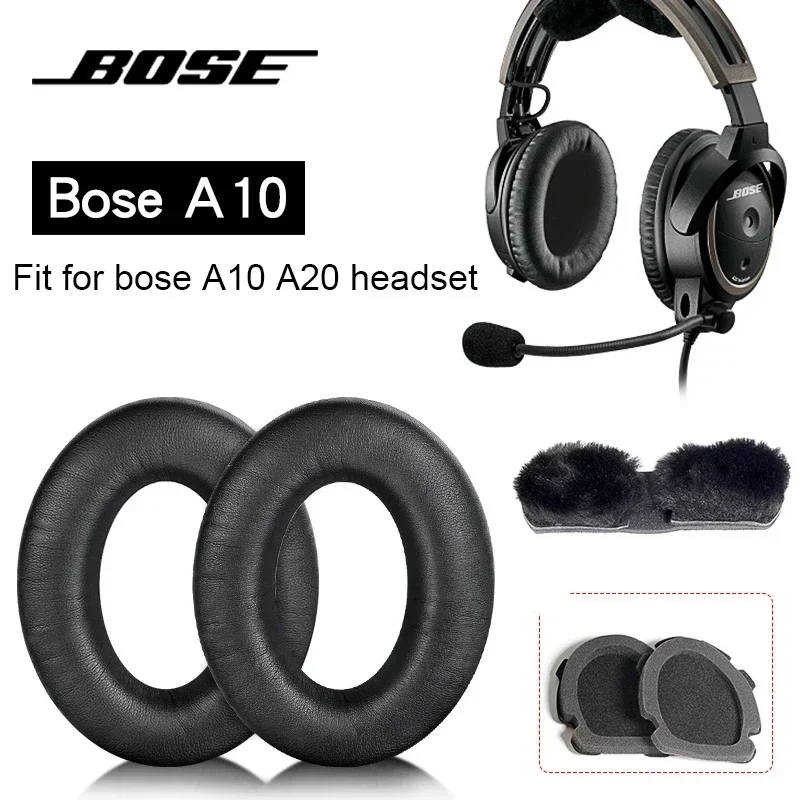 

Replacement Earpads Ear Pad Cushions Pads Cover Headband Head Beam Suitable for BOSE Aviation Headset X A10 A20 headphone