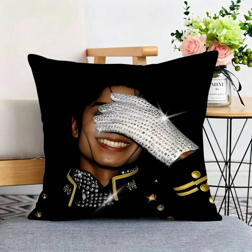 King of Pop Michael Jackson Double-sided print Pillow Case Pattern Printed Pillowcase For Living Room Sofa Cushion Cover