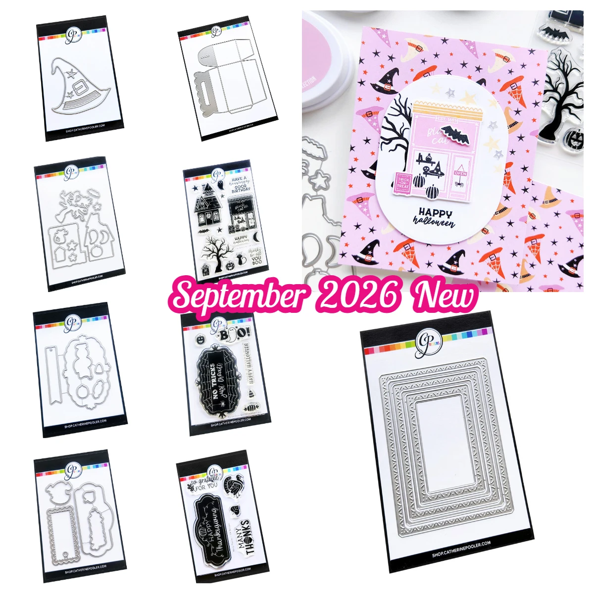 Poopler Witchy Wardrobe Happy Feels Box Metal Die Cuts Hallowmas Card Craft Decor DIY Handmade Scrapbook Diary August 2026 New
