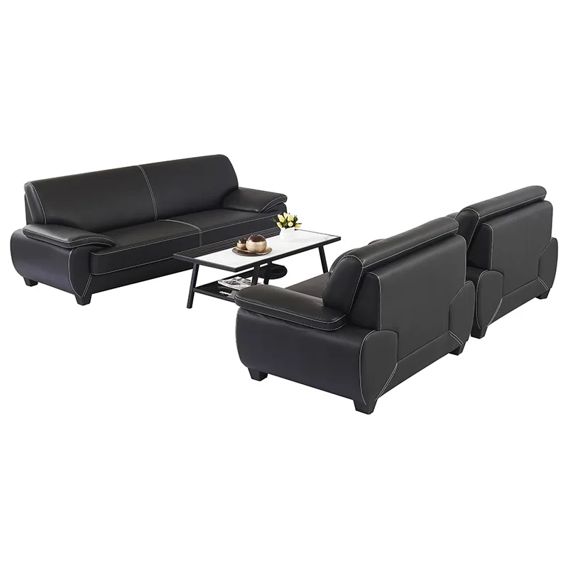 Wholesale Furniture Modular Leather Business Conference Reception Couches Leather Office Sofa