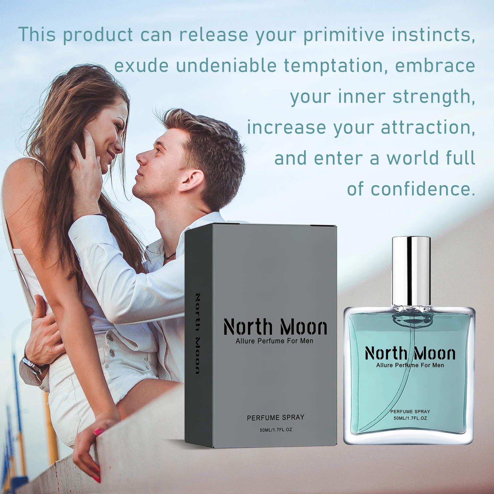 North Moon Men's Charm Perfume Men Release Charm Natural Fresh Lasting Light Fragrance Niche Perfume