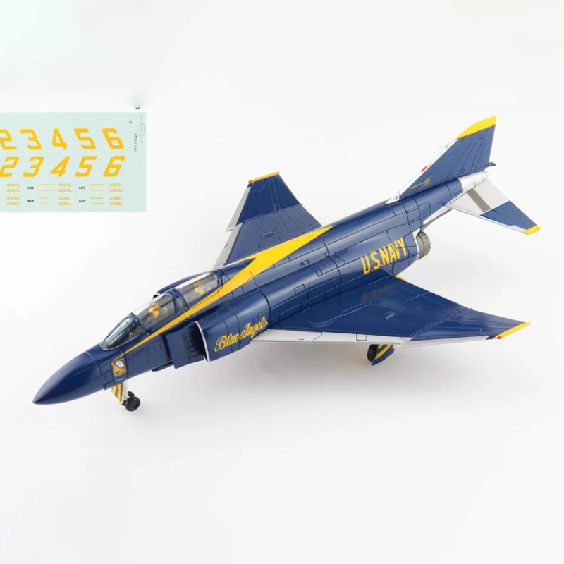 Diecast 1:72 Scale HA19045 F-4J Phantom II Blue Angels aerobatic team Alloy Finished Simulation Model Souvenir Gifts For Adult