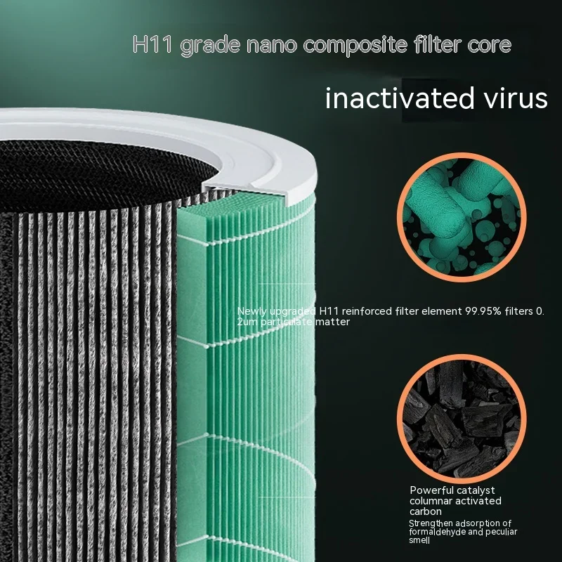 2024 xiaomi youpin Luft reiniger entfernen Rauch geruch Formaldehyd Negativ ionen generator Hepa Filter tragbarer Luftfilter Haushalt